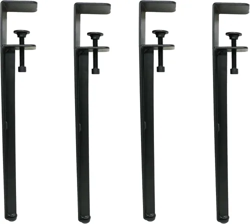 Vista 6 de Shepherd Hardware 8130E - Patas de abrazadera de mesa ajustables de 16 pulgadas, color negro