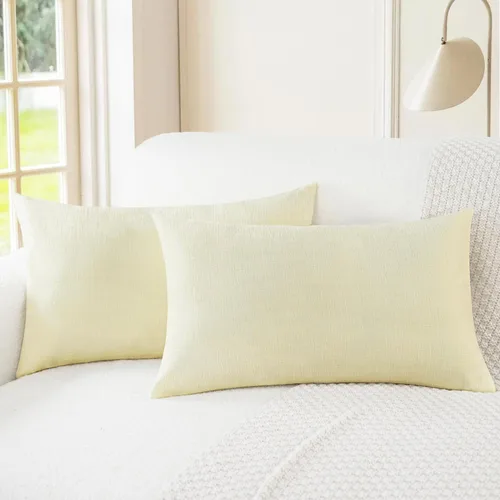 Vista 67 de CaliTime - Paquete de 2 fundas de almohada acogedoras para sofá, decoración del hogar, felpilla suave teñida sólida, 16 x 16 pulgadas, marrón Marrón