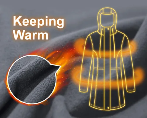 Vista 6 de 33000ft Chaqueta larga Softshell para mujer con forro polar polar cortavientos impermeable