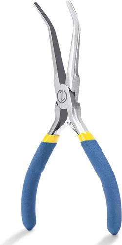 Vista 9 de VISEMAN Mini alicates de punta de aguja de 6 pulgadas con asas de agarre cómodo, juego de 2 alicates de punta larga para manualidades hechas a mano