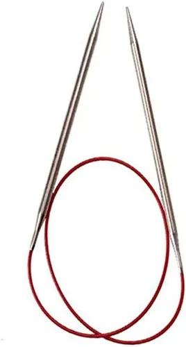 Vista 3 de Agujas circulares para tejer de acero inoxidable ChiaoGoo con cordón rojo de 40 pulgadas