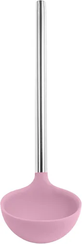 Vista 8 de Tovolo Cucharón de silicona con mango de acero inoxidable para cocinar conservas, servir sopa, ponche de sopa, salsa de guiso, cuchara grande