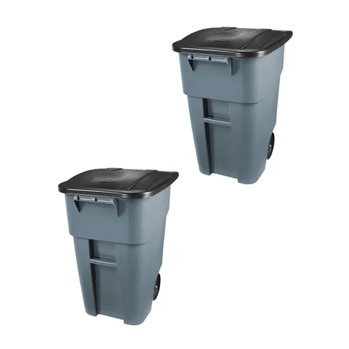 Vista 16 de Rubbermaid Productos Comerciales BRUTE Rollout Bote/Basurero de Plástico para Basura con Ruedas de 65 Galones