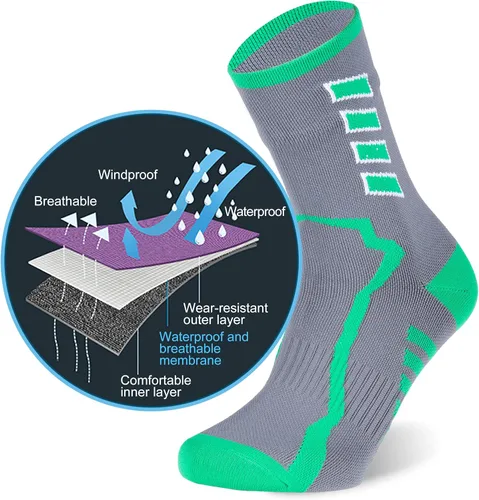 Vista 3 de RANDY SUN - Calcetines 100 impermeables unisex para practicar senderismo caminar correr esquiar etc