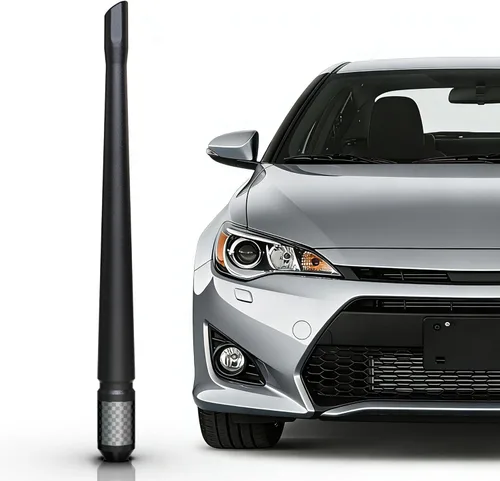 Vista 14 de TEKK Carbon Fiber Short Antenna Compatible with 2006 to 2026 Silverado 1500 / GMC Sierra 1500/7.9 Inches Premium Flexible Rubber/Designed for