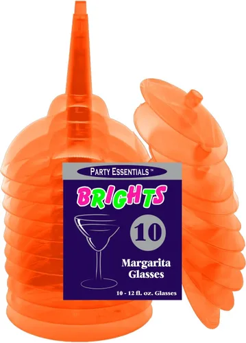 Vista 8 de Party Essentials 10 vasos de plástico duro de dos piezas, 12 onzas, transparentes