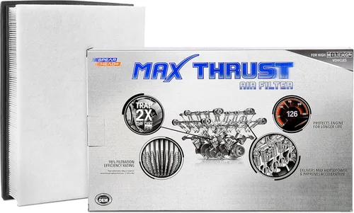 Vista 22 de Filtro de aire de motor Spearhead MPG Defense Max Thrust para vehículos de todo kilometraje, se adapta como el OEM, restaura MPG y aceleración