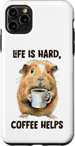 Vista 11 de iPhone 15 Coffee Guinea Pig Hamster Funny Cute Animal Pet Case