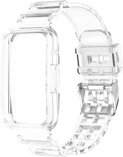 Vista 6 de Paquete de 3 correas compatibles con Huawei Fit/Fit New/Fit 2 con funda, correa resistente a prueba de golpes para Huawei Watch Fit 2, funda