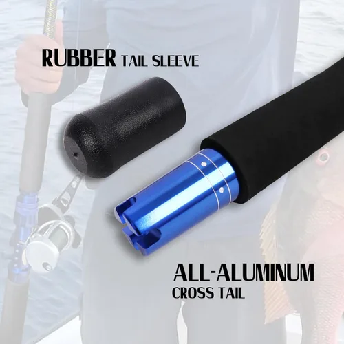 Vista 6 de Fiblink Plantilla de grafito de agua salada Jigging Caña de pescar de caña de pescar Deep Sea Jig Pole 5'6"/6