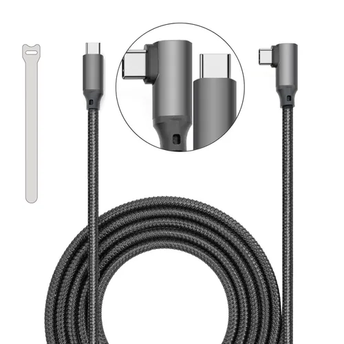 Link Type-C Cable 16ft for Meta Quest Pro Quest 2 Cable, Streaming VR Game and Charging High Speed Data Transfer & Fast Charger Cord 90 Degree