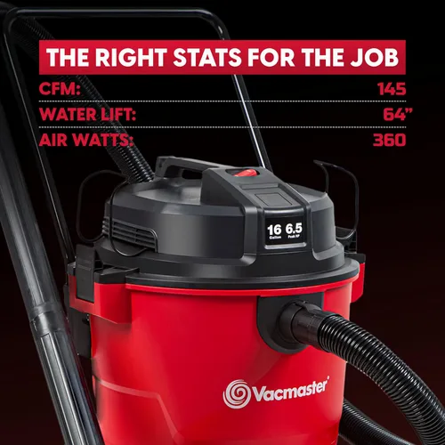 Vista 7 de Vacmaster Aspiradora de 12 galones, 5.5 HP Pico de alta capacidad, húmeda/seca - VJH1211PF 1101