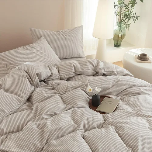 Vista 134 de JIYUAN - Juego de 3 piezas de 1 funda de edredón de algodón 100% lavado de 90x90 pulgadas (relleno no incluido) y 2 fundas de almohada, cómodo