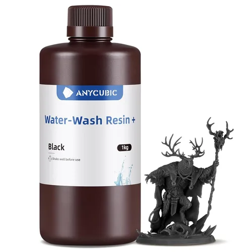 Vista 22 de ANYCUBIC Resina lavable al agua 2.0, resina de impresora 3D con baja viscosidad e impresión rápida, resina 3D de curado UV de alta precisión de 405