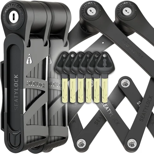 Vista 12 de Seatylock FoldyLock - Candado plegable compacto para bicicleta, galardonado y patentado, ligero, de alta seguridad, resistente, antirrobo, protector