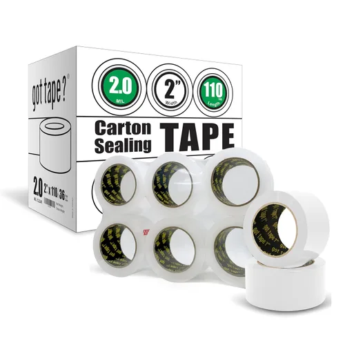 Vista 10 de 36 rollos 1,8 mil Industrial Shipping – Cajas de Cartón multiuso Sellado cintas 2" X 110 yds (330 ft) café ct-18 – 2110-b