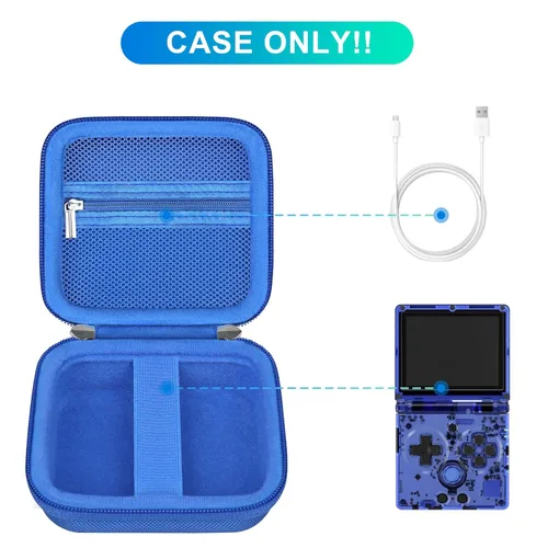 Vista 2 de BOVKE Carrying Case Compatible with Anbernic RG35XXSP Handheld Game Console, RG35XXSP Clamshell Retro Games Consoles Flip Hand-held System Holder