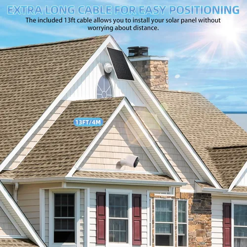 Vista 7 de Cargador de panel solar de 6V 4.5W para Arlo Pro 4, 3, 5S 2K, Ultra, Ultra 2, Go 2 - Fuente de alimentación continua impermeable IP65