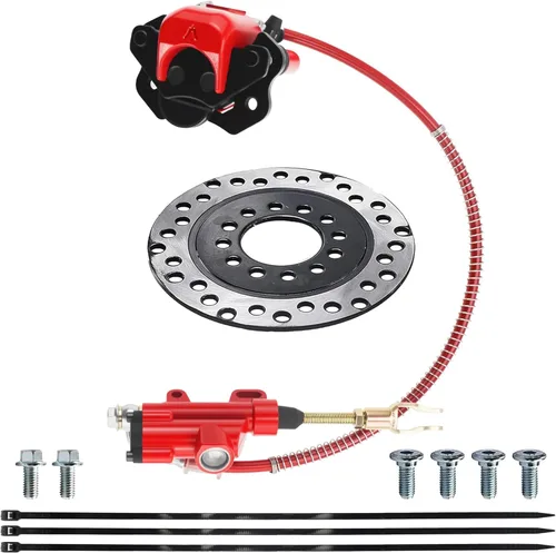 Vista 10 de PRO BAT Sistema hidráulico de pinza de freno de disco trasero con rotor de disco para 50cc 70cc 110cc 125cc 150cc 200cc 250cc PIT PRO Trail Quad