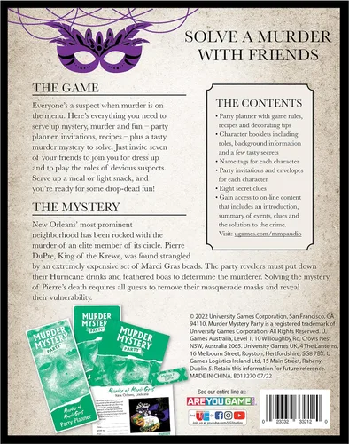 Vista 8 de Jueg de fiesta Murder Mystery- Murder at Mardi Gras