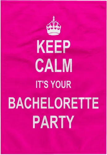 3D Rose Keep Calm Its Your Bachelorette Party - Girly Bride Crew Humorístico Hen Night Fun - Toalla rosa intensa, 15 x 22 pulgadas, multicolor