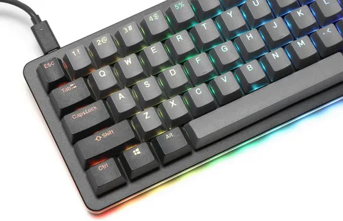 Vista 4 de DROP Teclado mecánico ALT: teclado para juegos 65 % (67 teclas), interruptores de intercambio en caliente, macros programables, retroiluminación LED