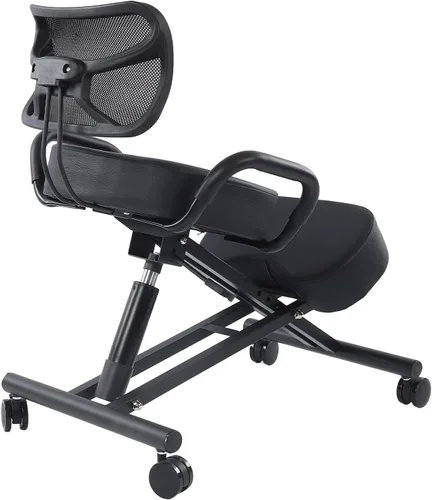 Vista 7 de Ejoyous Silla de rodillas, taburete neumático de corrección de postura con cojín altura ajustable ortopédico taburete de escritorio para bancario