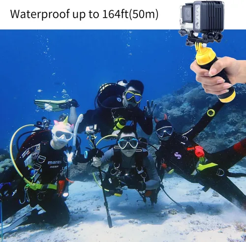 Vista 5 de SOONSUN Luz de buceo recargable – Luz de video LED de alta potencia de 450 lúmenes, resistente al agua de 164 pies, luz de relleno subacuática