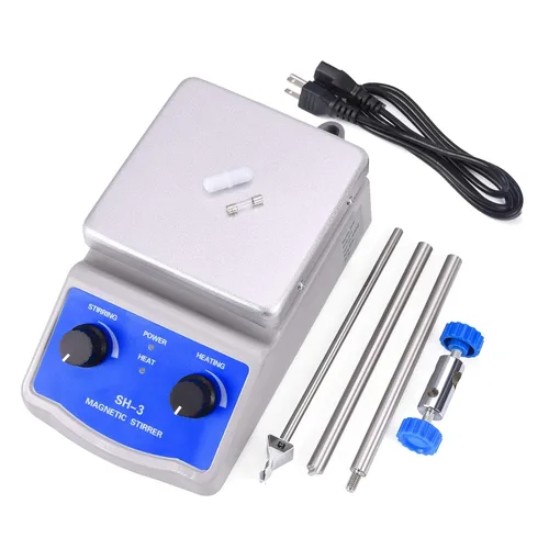 Vista 8 de Slendor Placa de Calentamiento con Agitador Magnético para Laboratorio Capacidad de Agitación 3000ml Placa de 6.7 x 6.7 pulgadas Máxima temperatura