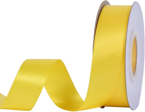 Vista 177 de YAMA Cinta de satén de doble cara, 1 1/2 pulgadas, 25 yardas para envolver regalos, color negro