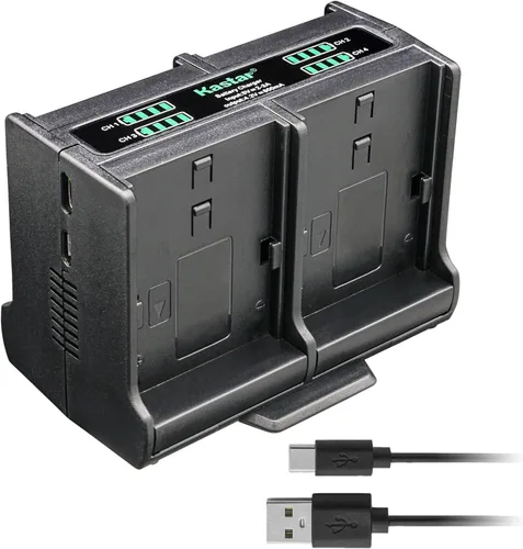 Kastar Cargador de batería cuádruple compatible con batería Zoom BT-02 247-9036, cargador Zoom LBC-1, grabadora de video práctica Zoom Q4, grabadora