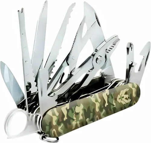 Vista 6 de Swiss Eagle Herramienta clásica de bolsillo 30 en 1, herramienta de bolsillo para casa y campaña, herramienta de bolsillo multiherramienta premium