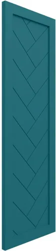 Vista 2 de Ekena Millwork TFP001HB18X059AN - Persianas de montaje fijo de PVC de un solo panel de espiga de estilo moderno de ajuste verdadero