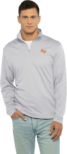Vista 42 de Vantage Apparel NCAA Collegiate Micro Mesh Performance Gris Sudadera con cremallera de 1/4 para hombre