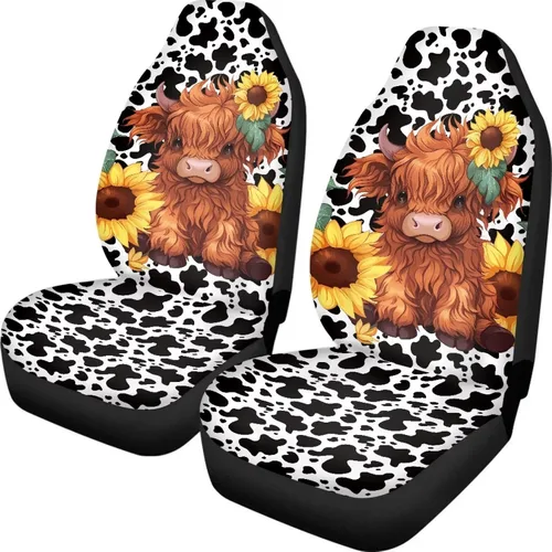 Vista 26 de 2 fundas para asientos delanteros del auto únicamente, diseño 3D colorido y floral para mujeres, accesorios de ajuste universal
