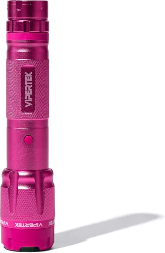 Vista 4 de VIPERTEK VTS-T03 Linterna táctica recargable de aluminio, con LED, color rosa serie 980,000,000 pistola paralizante