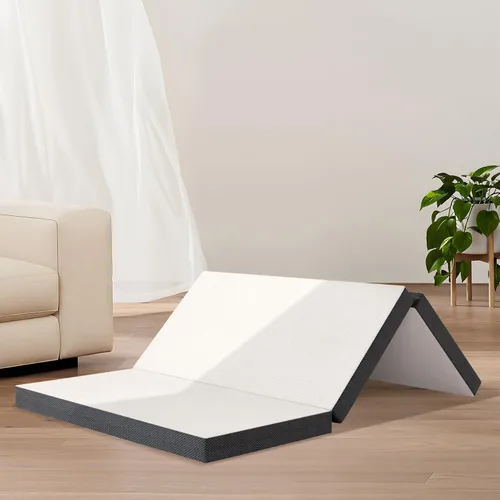 Vista 9 de Colchón triple de 3 pulgadas, colchón plegable con funda transpirable y lavable, colchón plegable con certificado CertiPUR-US, colchón de piso