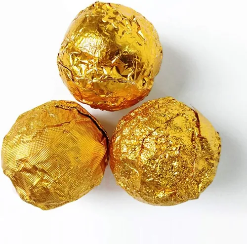 Vista 2 de DOITOOL Paquete de 200 envoltorios de caramelo de chocolate, papel de regalo cuadrado de aluminio, papel de envoltura de alimentos y caramelos