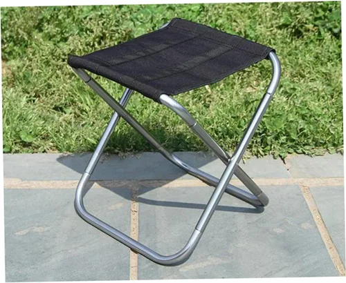 Vista 3 de Portable Folding Stool for Camping Fishing and BBQ Lightweight Outdoor Seat with Canvas Surface for Easy Setup and Carrying
