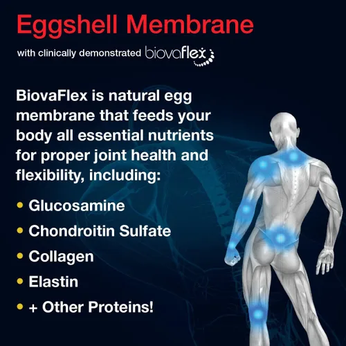 Vista 4 de Aurora Nutrascience, exoFlex Eggshell Membrana con BiovaFlex,+ vitamina C, curcumina, y boswellia, 10 onzas líquidas (10.1fl oz)