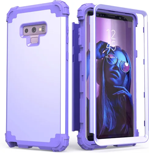 Vista 12 de IDweel Funda para Galaxy Note 9, Note 9 azul para hombres, 3 en 1, a prueba de golpes, delgada, híbrida, resistente, protección de policarbonato