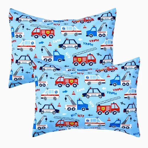 Vista 7 de Paquete de 2 fundas de almohada para niños pequeños, 100% algodón de 14 x 19 pulgadas, se adapta a almohadas de ropa de cama de niños pequeños de 14
