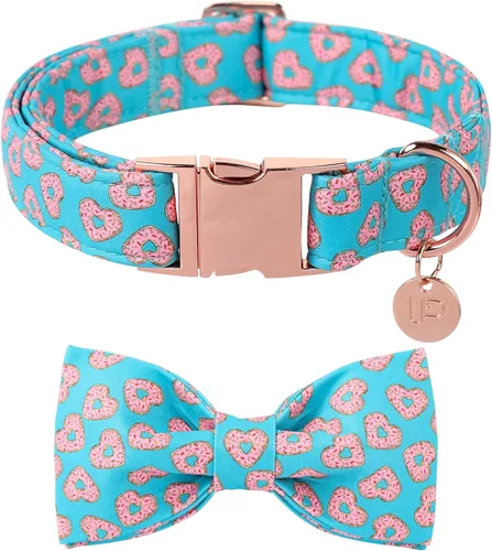 Vista 38 de Collar de Navidad para perro con pajarita, collar de Navidad para cachorros, hembras, machos, perros o gatos, collares con lazo con hebilla de metal