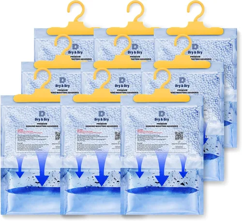 Vista 11 de Dry & Dry Paquete de 6 deshumidificadores absorbentes de humedad para el hogar, deshumidificadores para sótano para dormitorio, pequeños