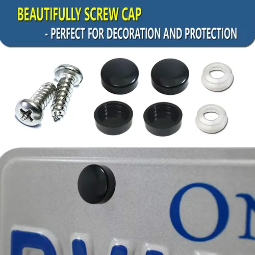 Vista 4 de ZXFOOG Tornillos de acero inoxidable para placa de matrícula - Sujetadores autoenroscantes antióxido para montaje de soporte de marco