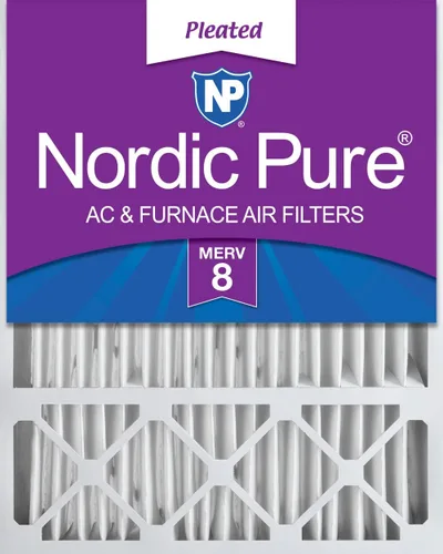 Nordic Pure 20 x 25 x 5 (19_7/8 x 24_7/8 x 4_3/8) Honeywell/Lennox MERV 8 filtro de aire de repuesto, 1 paquete