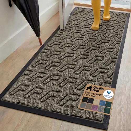Vista 40 de Gorilla Grip - Tapete WeatherMax todo terreno 100% impermeable, caucho natural, resistente a manchas y decoloración, interior y exterior, fácil
