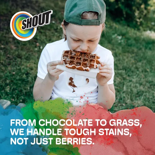 Vista 3 de Shout Active Enzyme - Spray removedor de manchas para lavandería, fórmula de triple acción se aferra, penetra y levanta más de 100 tipos de manchas
