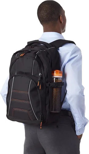 Vista 6 de Yaxa Basics Mochila para laptop que se ajusta a laptops de hasta 17 pulgadas, negro