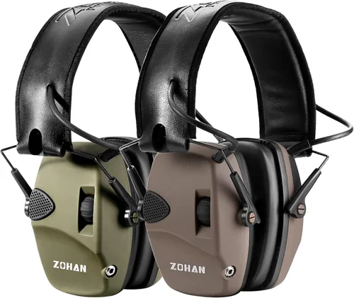 Vista 20 de ZOHAN EM054 Orejeras Electrónicas para Disparar con Almohadillas de Gel, Orejeras de Reducción Activa de Ruido delgadas con Amplificacion de Sonido
